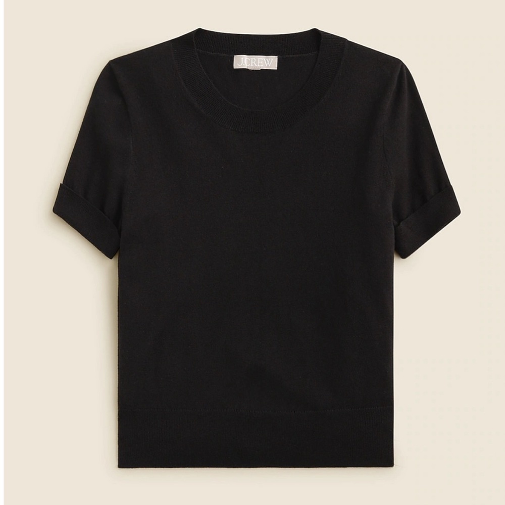 J. crew Shrunken TENCEL™ lyocell-blend T-shirt XL Black